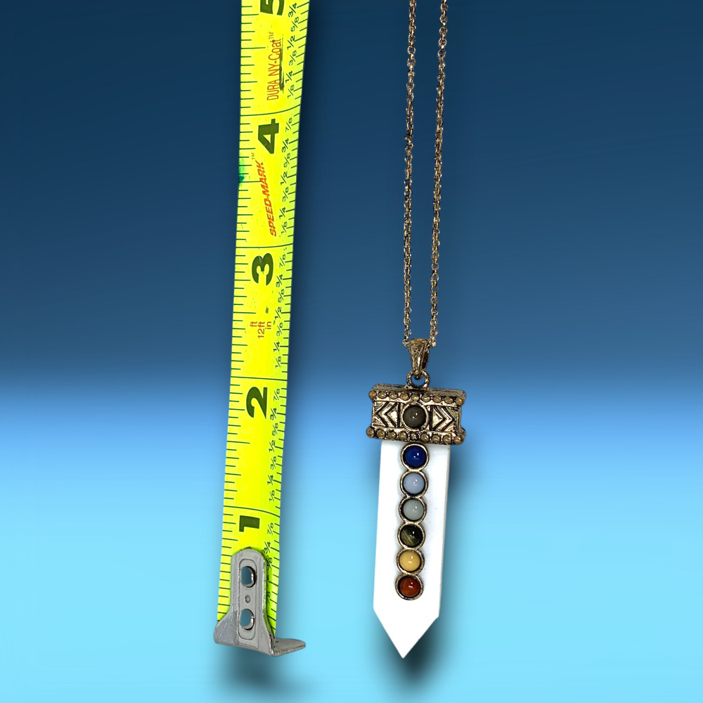 Vintage Chakra Style Pendant Necklace Metaphysical Spiritual Festival Yoga Core - Picture 6 of 7